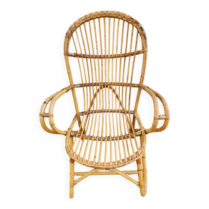 Anciens fauteuil en osier