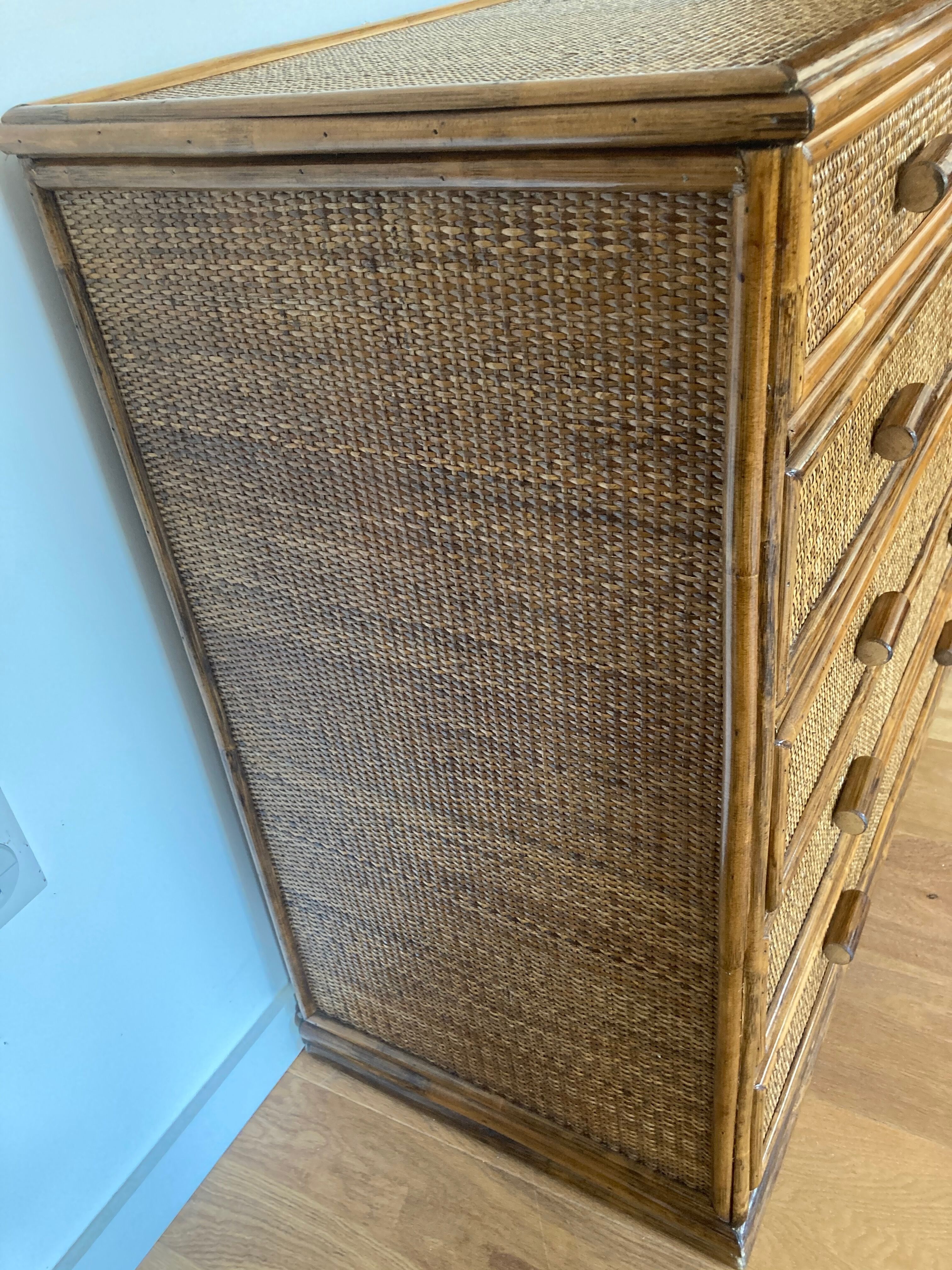 Rattan dresser