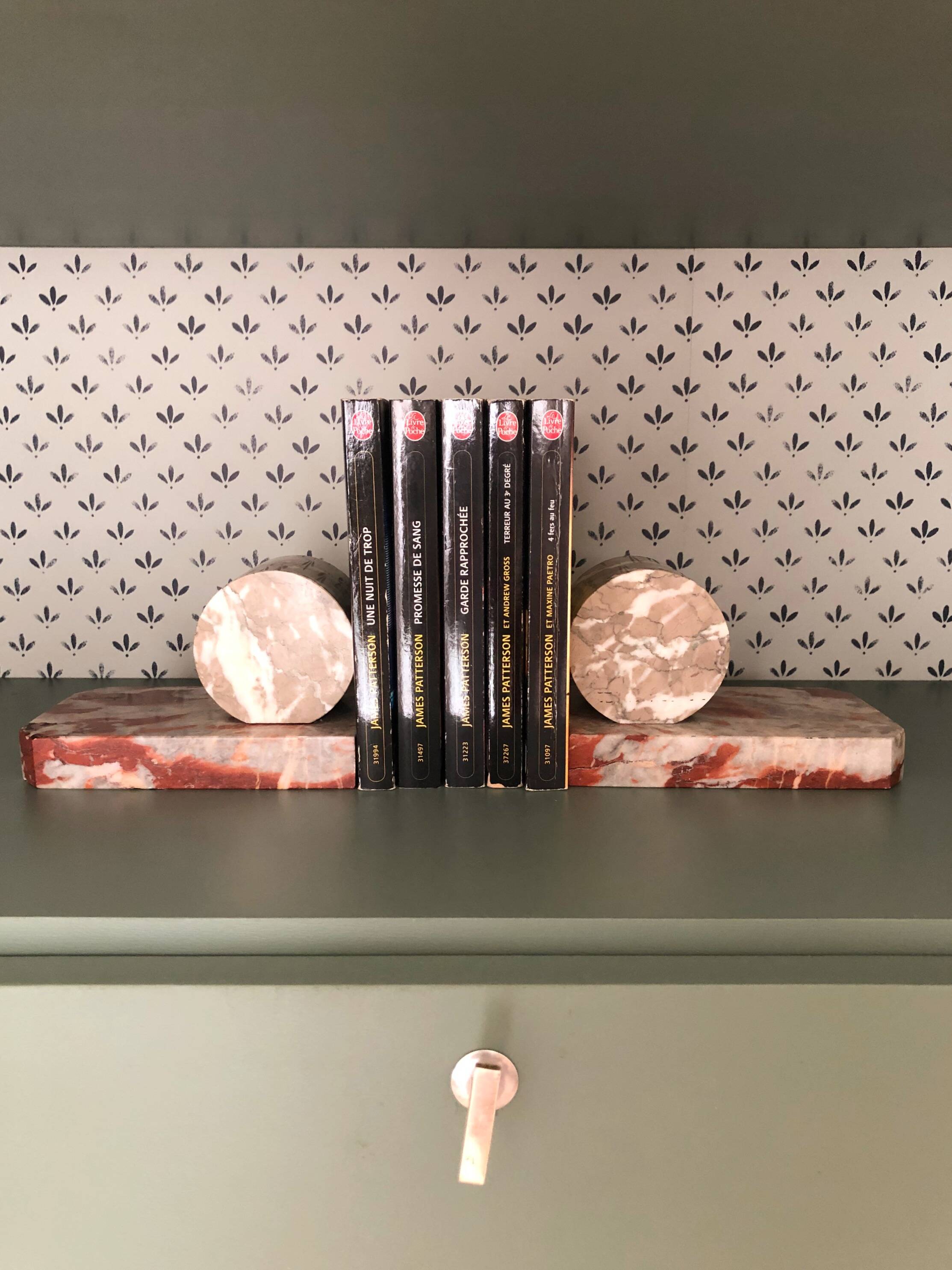 Pair of vintage marble bookends