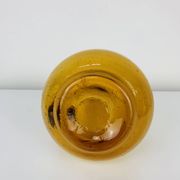 Vase verre bullé ambré vintage