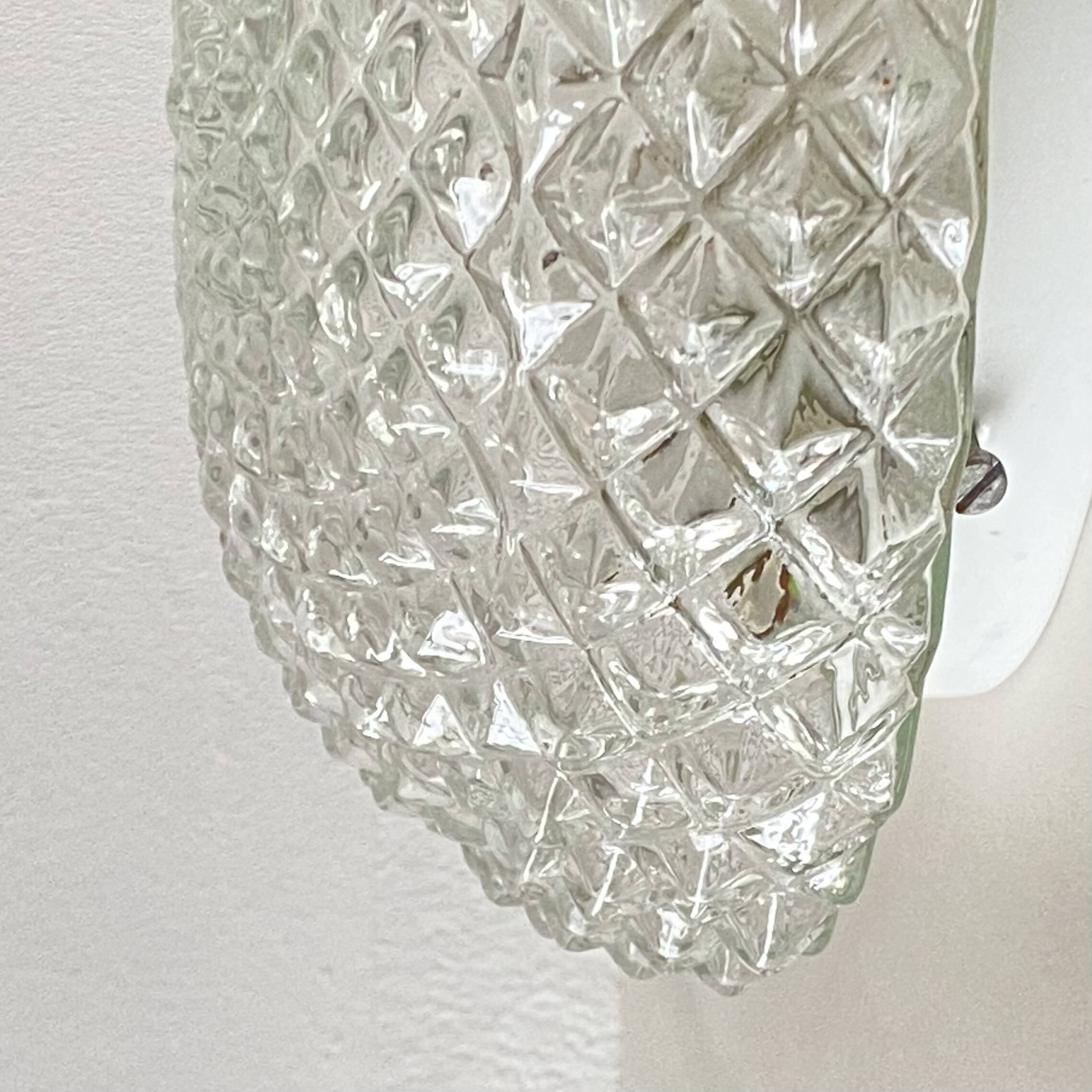 Small wall light ceiling light thick glass 1970 1980 LAMP-7419