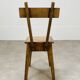 6 brutalist solid wood chairs