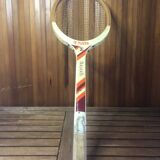 Old la hutte tennis racket wood + cross & protective cover