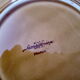 Lot de 9 assiettes à dessert en barbotine Sarreguemines France décor fruits