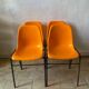 Chaises orange x4