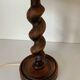 Turned wooden lamp
