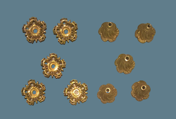 Chandelier five lights quadripod in golden regulator ~ late nineteenth