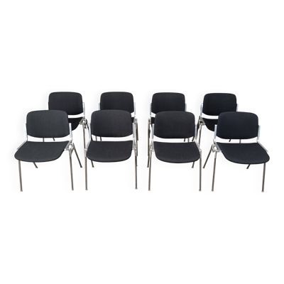 8 chaises vintage DSC 106 de Giancarlo Piretti pour Castelli