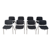 8 chaises vintage DSC 106 de Giancarlo Piretti pour Castelli