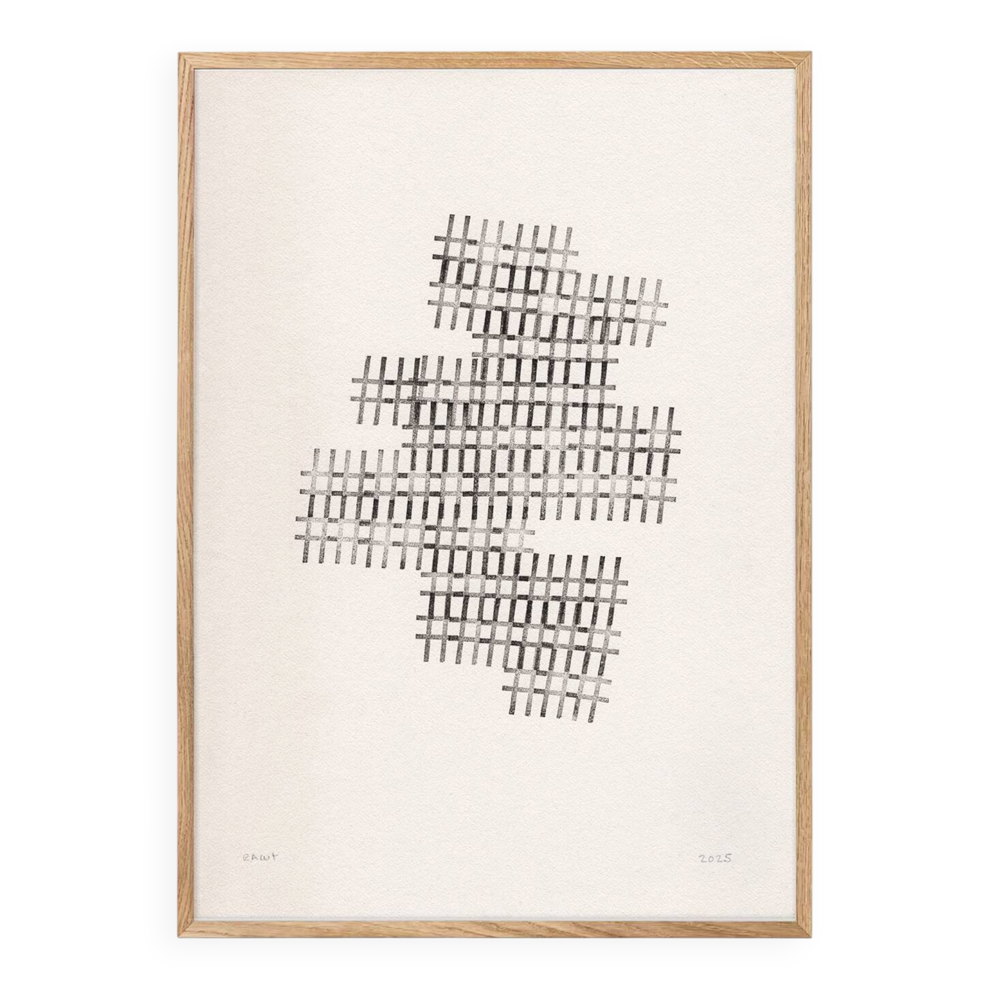Abstract art print after painting signed Eawy