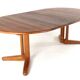 Danish round 2x extendable dining table 'Sindal' - teak