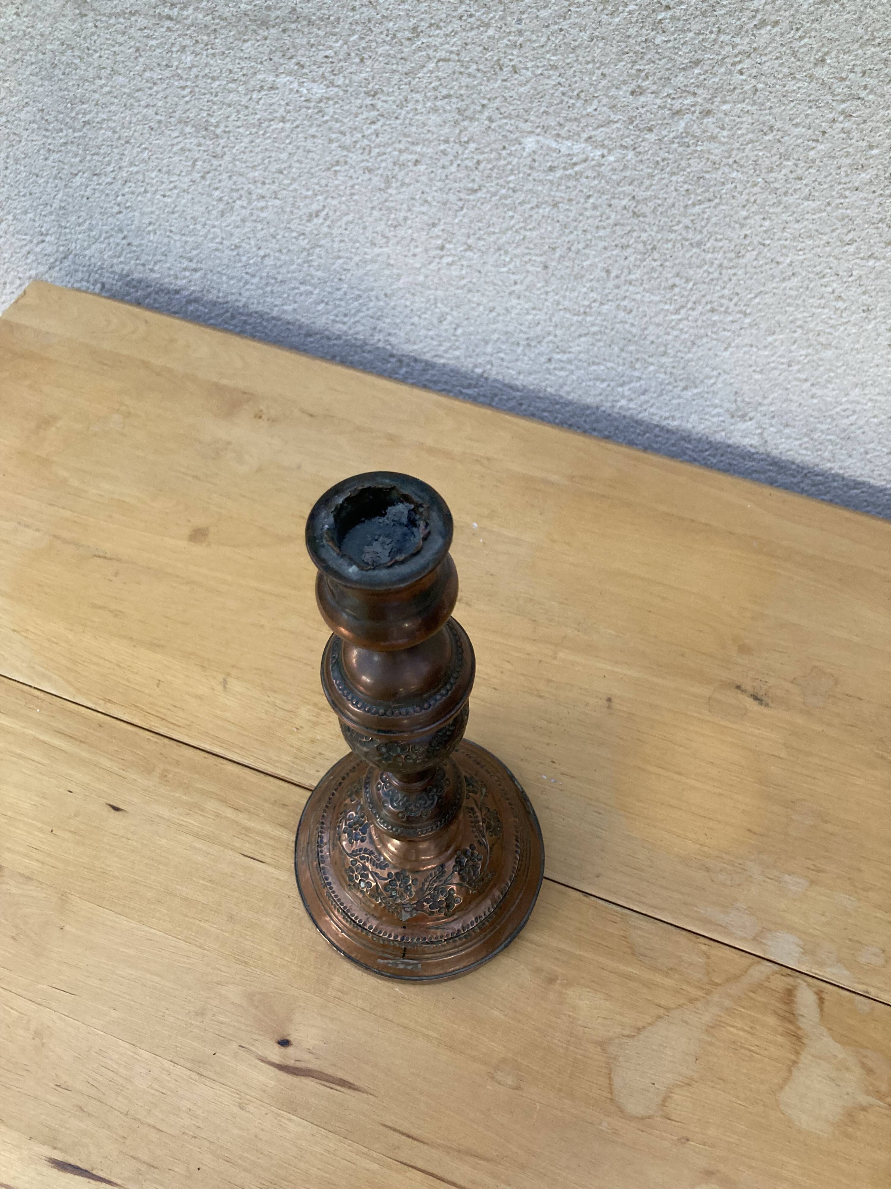 Copper candlestick