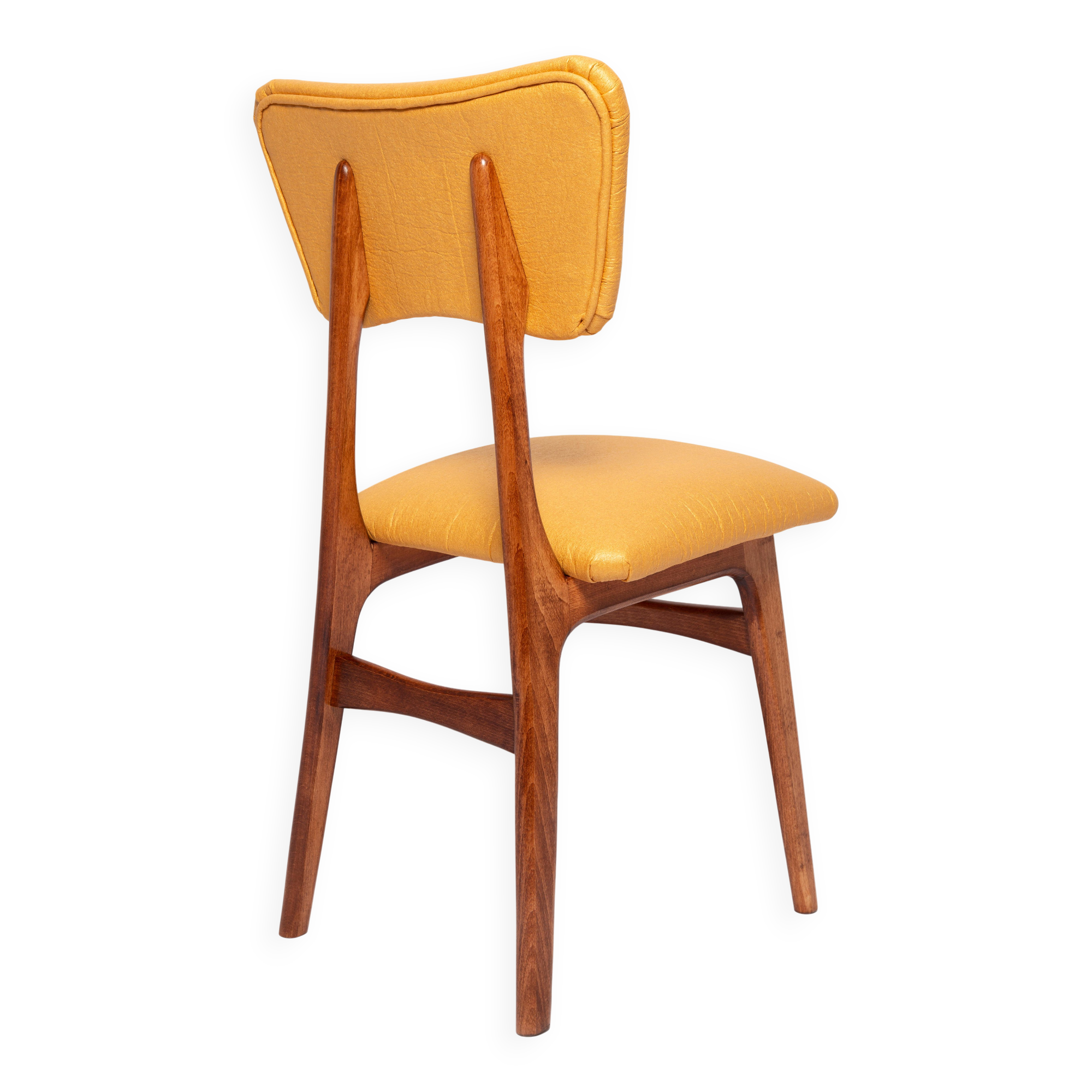 Mid-Century Butterfly Dining Chair, Vegan Pineapple Leather, Europe, 1960s