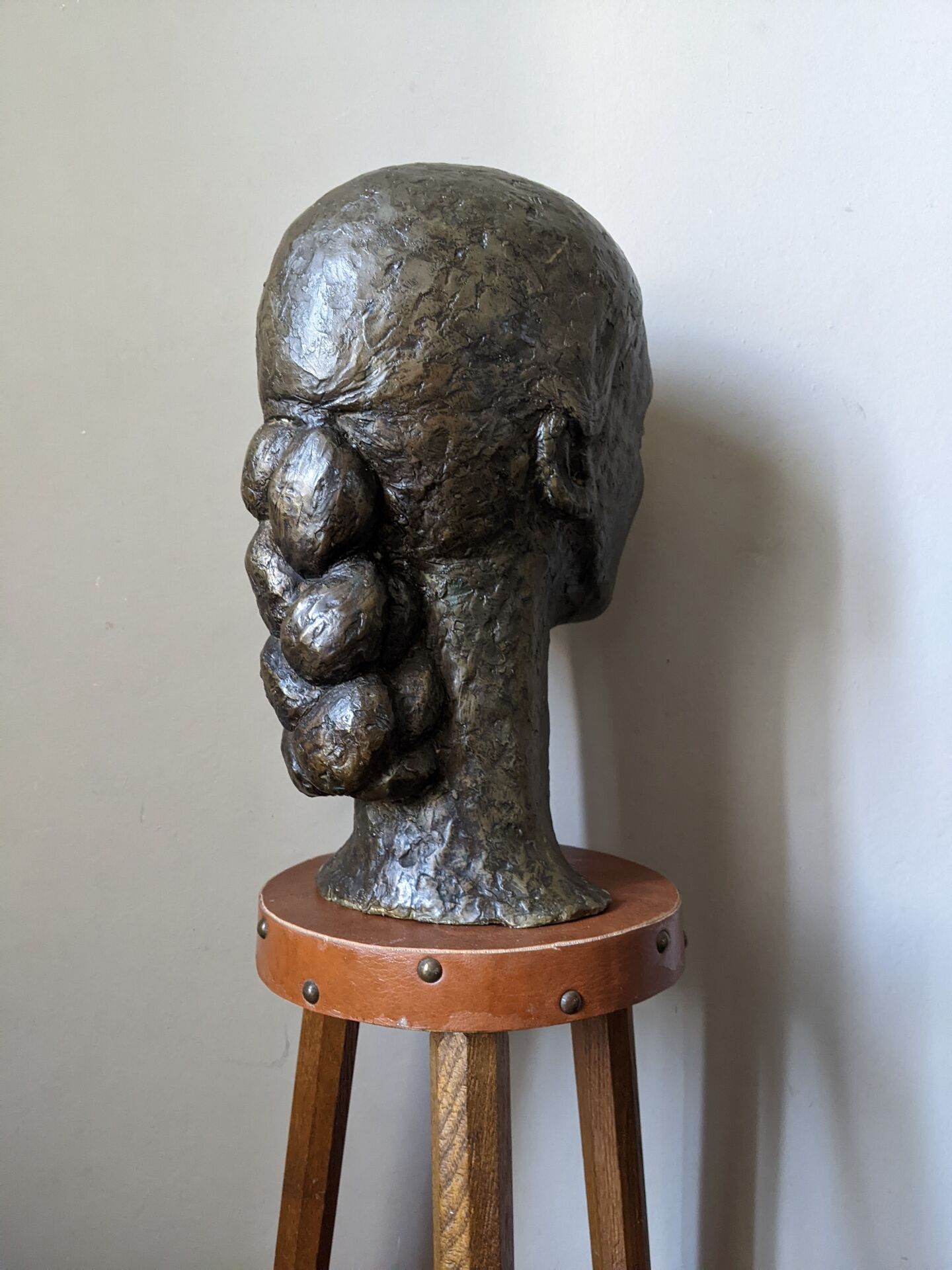 Handcrafted bronze bust sculpture