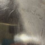 Old Christofle hollow dish in silver metal early 20th century