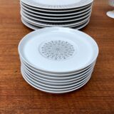 Vintage grey coffee service Secunda, made in Germany by Tapio Wirkkala for Rosenthal, set of 28.