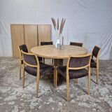 4x Niels Møller model 80 vintage oak dining chair Danish