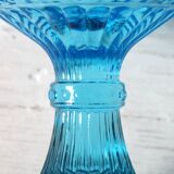 Vintage Iittala Marimekko Aqua Blue Pedestal Bowl - Finnish Design