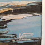 Painting by hand view Marine signed