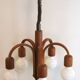 Deens design teak Domus hanglamp