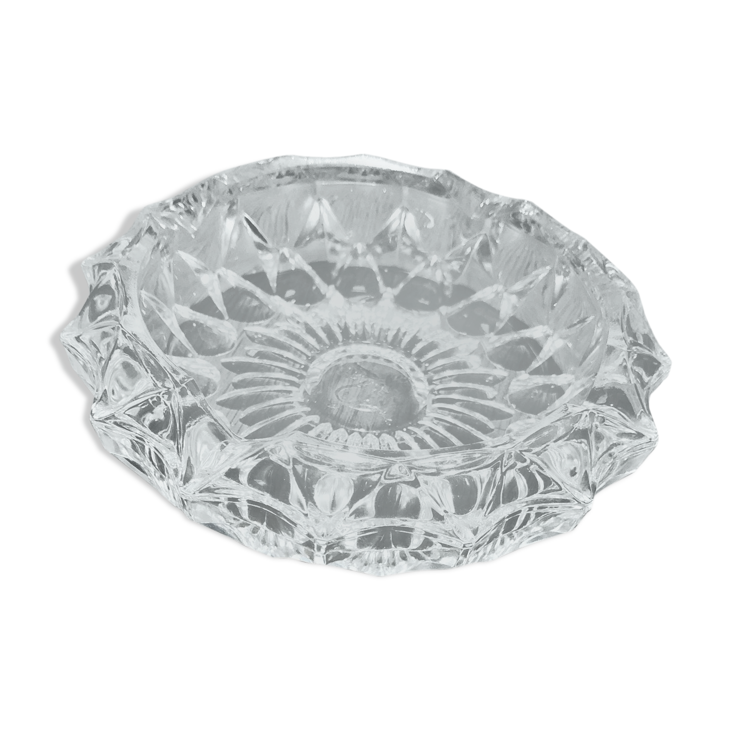 Vide poche en verre ciselé