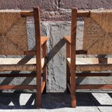 Pair of straw armchairs (Josep Torres Clavé, 1936)