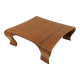 Organic coffee table in solid Iroko by Marc Van Rampelberg
