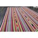 1970s Vintage Turkish Oushak Handmade Wool Cotton Red Runner Rug 172x354