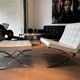White Barcelona chair with ottoman – Knoll 2012 Edition -