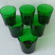 Lot of six vintage green glasses