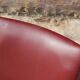 Chaise acier & skaï bordeaux années 50
