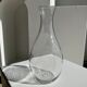 Oval glass vase and tight neck H:23,5cm