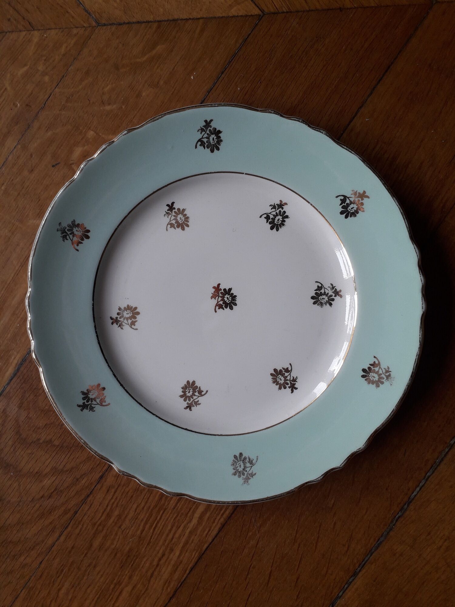 Set of 6 Hermès plates from the Orchies earthenware