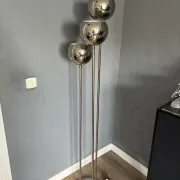 Baum Leuchten space age floor lamp with silver metal globes, 1970s