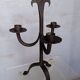 Brutalist wrought iron candle holder ep 1940/50