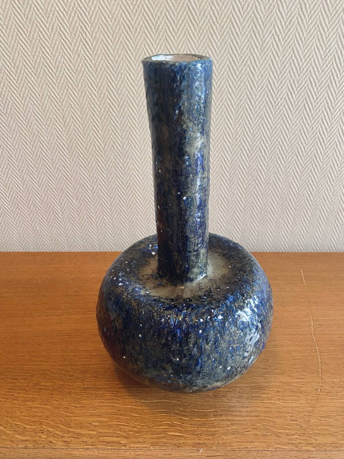 1960s sea foam ceramic vase