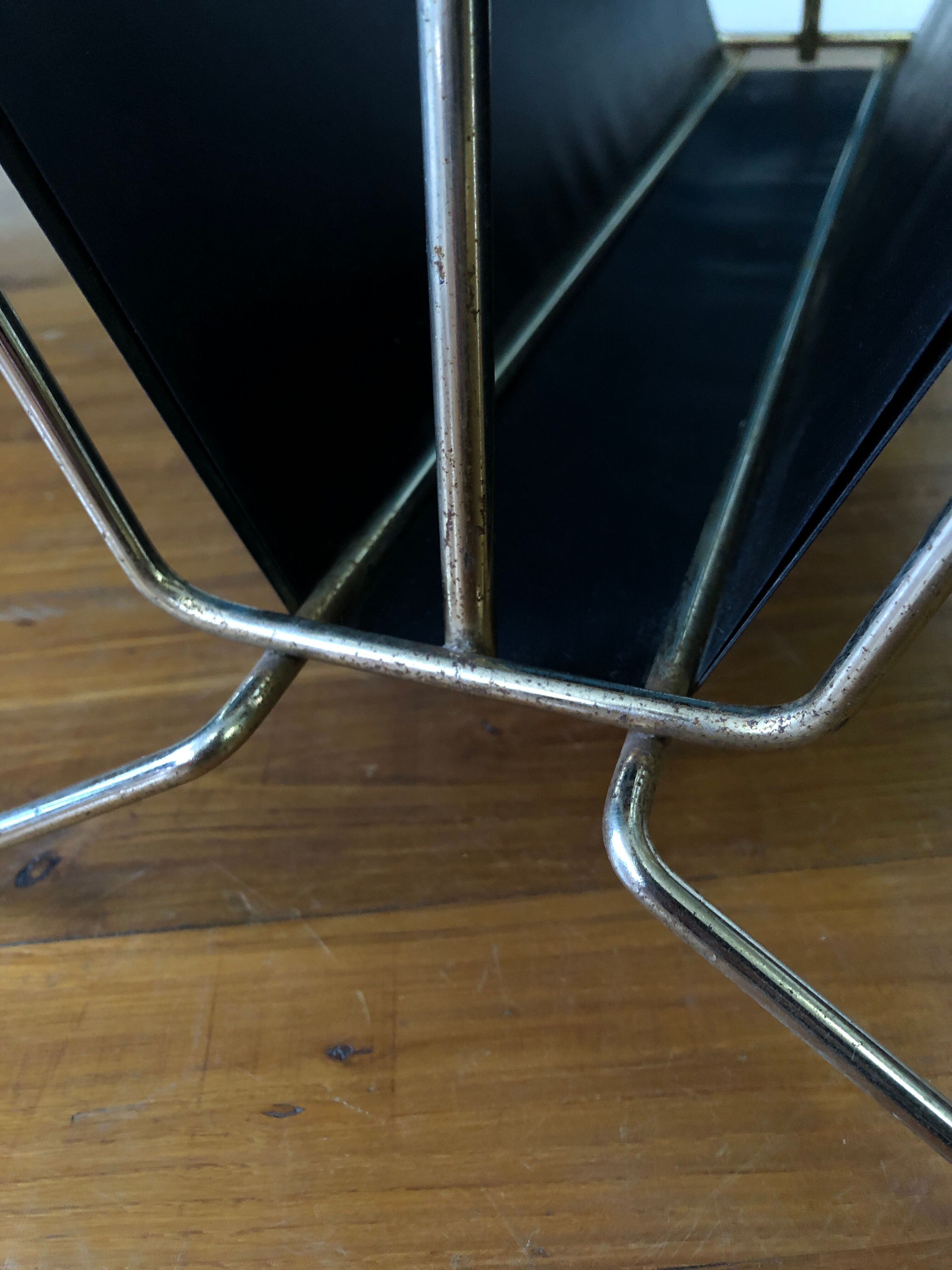 Vintage metal magazine holders