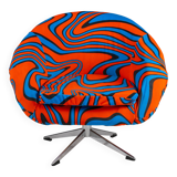 Orange and Blue 70s Psychedelic C14 Cocktail Chair