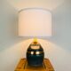 Lamp Georges Pelletier workshop La Roue in Vallauris, blue and gold ceramic