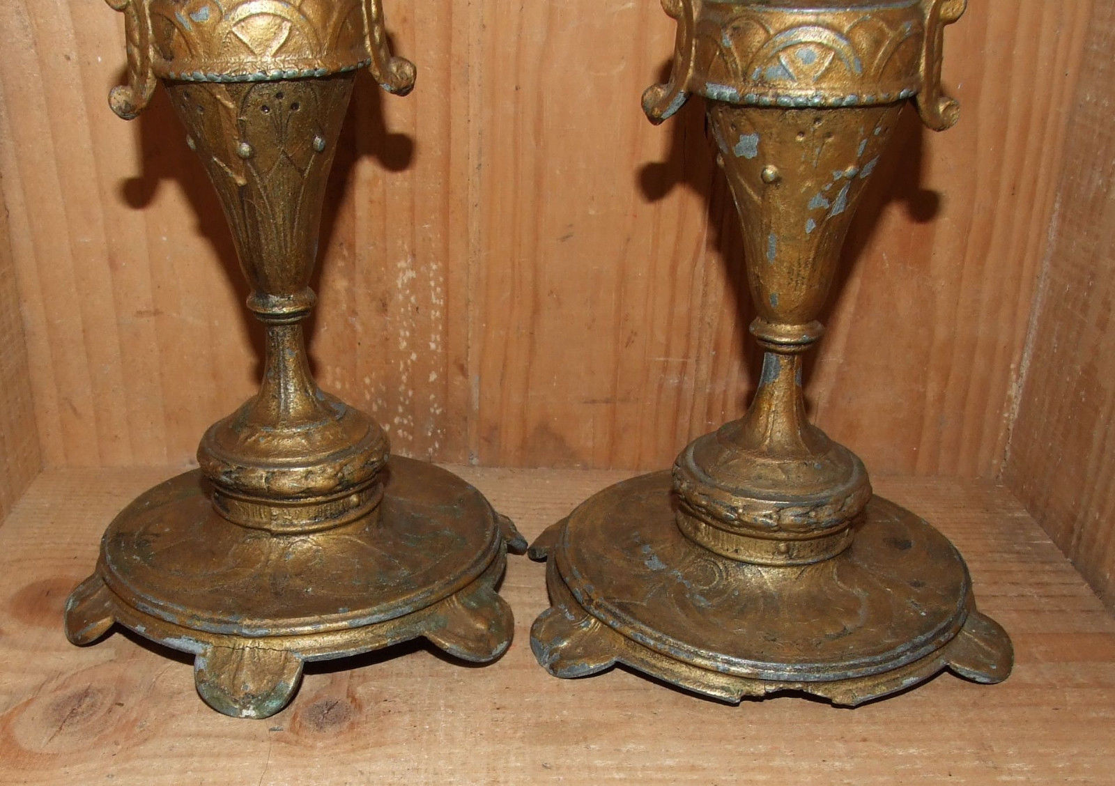 Pair of candlesticks deco amphora in regulated XIX early XXè