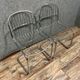 Pair of chromed metal chairs 1970