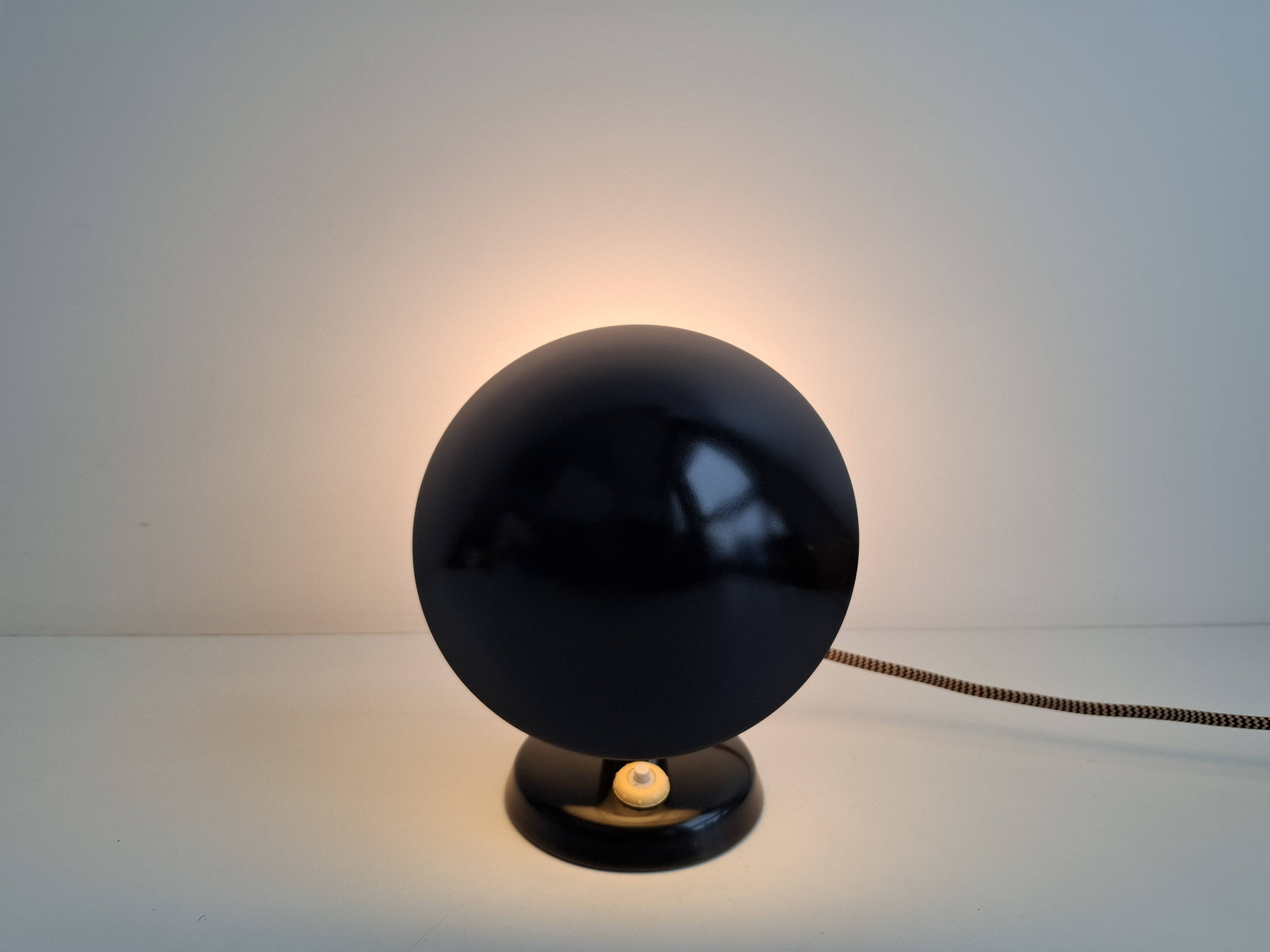 Bauhaus Mushroom Table Lamp with Adjustable Shade, Czechoslovakia, 1930s