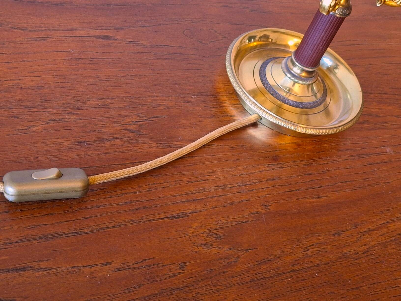 Lucien Gau Model 15033 mid century brass table lamp