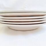 Orange and blue deep plates HBCM and St Amand.