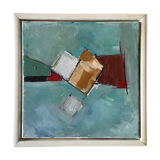 Oil on abstract canvas by Guy Rieutort