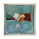 Huile sur toile abstraite de Guy Rieutort