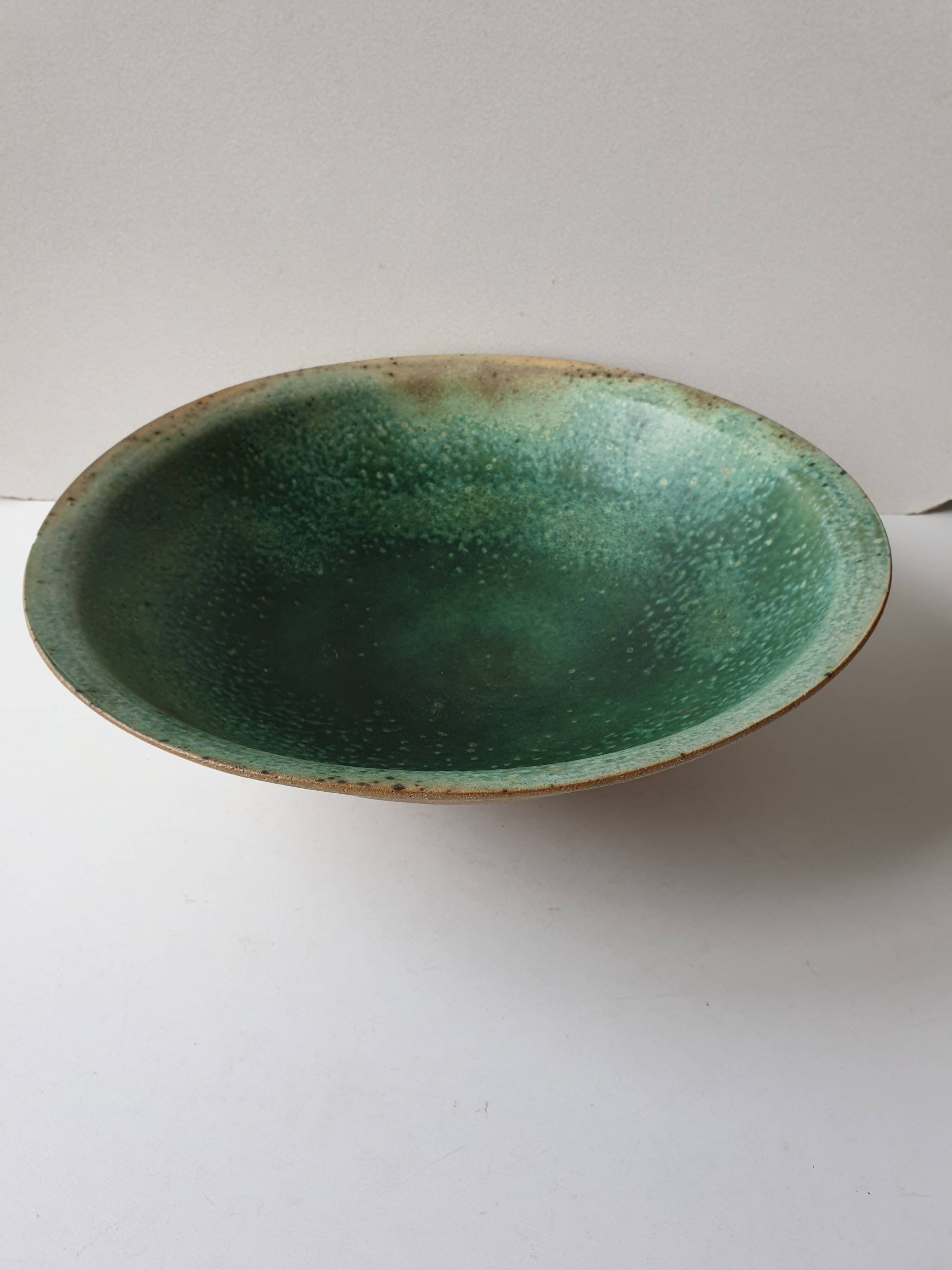 Ceramic salad bowl 30.5cm Signed Francois Guéneau Noyers