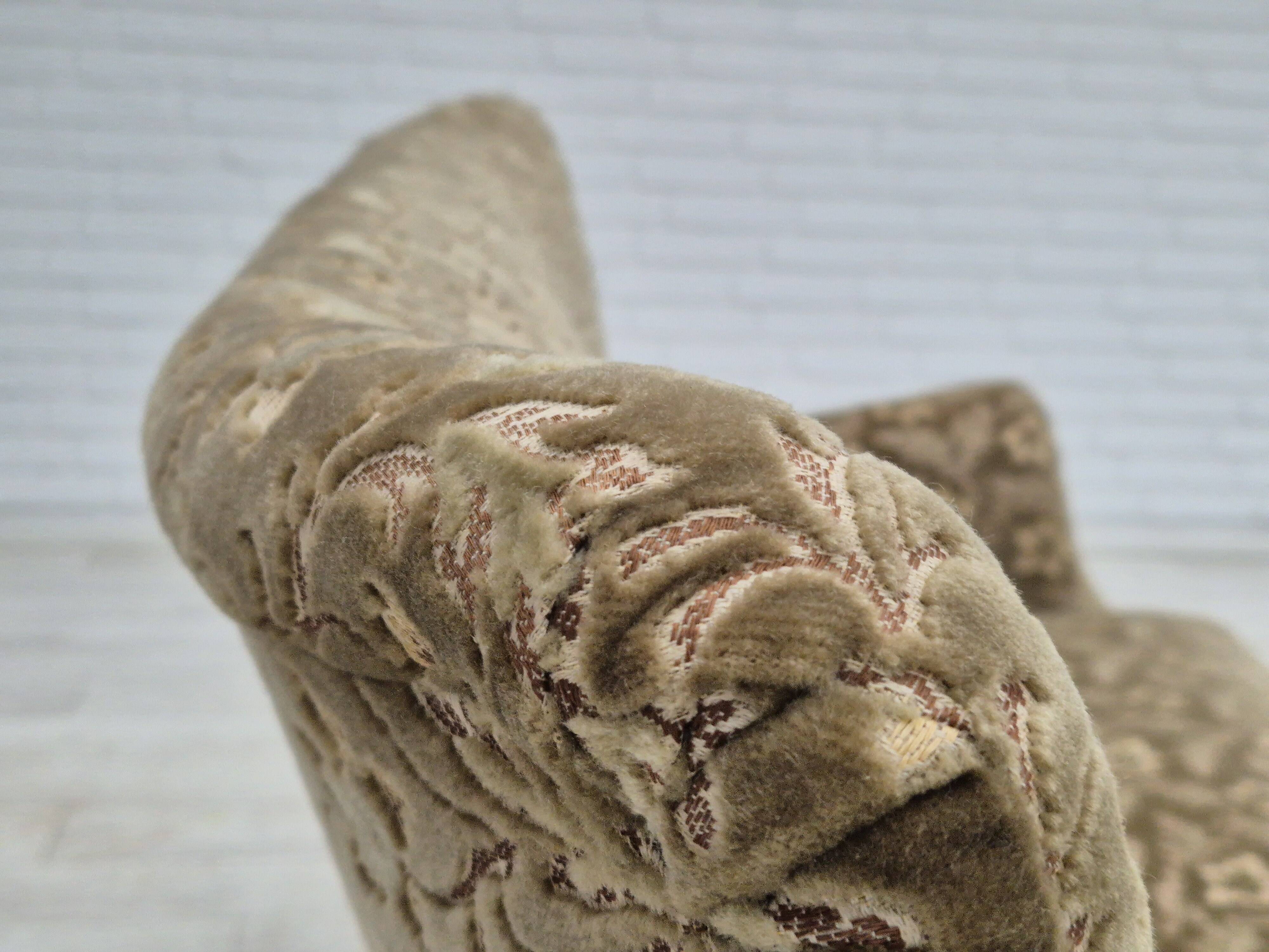 Canapé danois 2 places de Fritz Hansen, très bon état, velours.