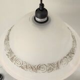 Pair of glass paste chandeliers