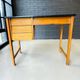 Vintage wooden desk with 3 drawers | 1960s retro style